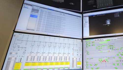 Scada Bildschirme Netzkontrollraum Datencenter